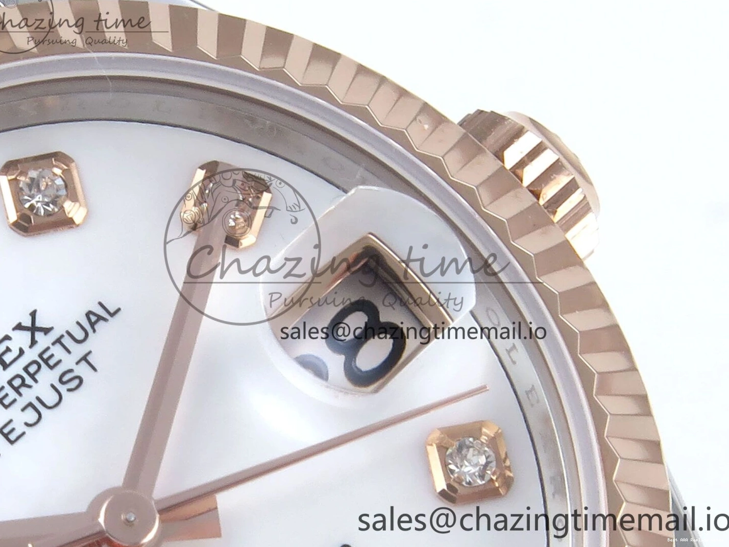 Good Copy Rolex Watches Diamonds QuickDry Best White on 1:1 SS 31 Bracelet MOP 904L Jubilee DateJust ETA Steel ARF 278271 Dial RG 517 Edition 0122